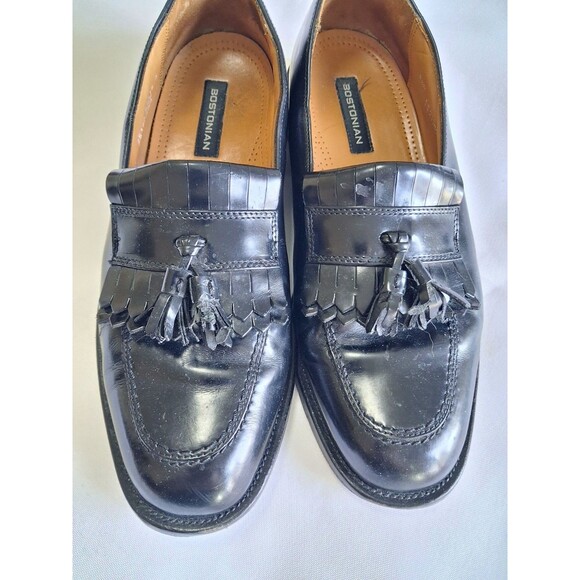 Bostonian Men's Black Leather Tassel Loafers Size 8.5 M - NEW - Picture 3 of 14